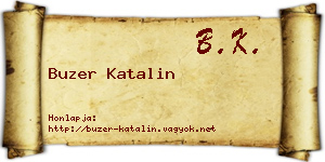 Buzer Katalin névjegykártya