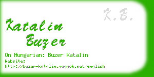 katalin buzer business card